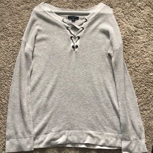 Grey knit sweater